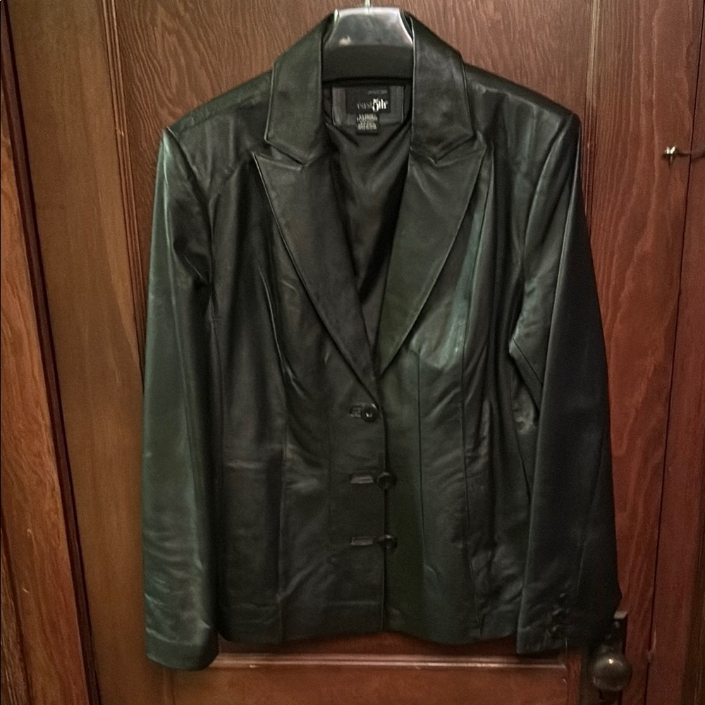East 5th Women’s Xl Black Leather Blazer